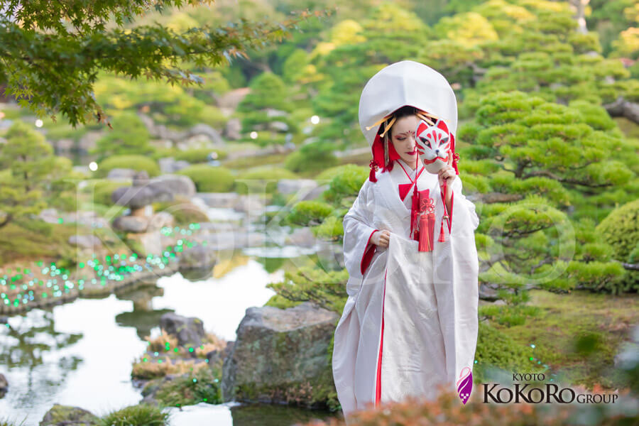 由志園　狐の嫁入り
