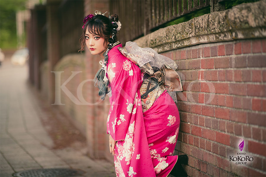 成人式　野外撮影