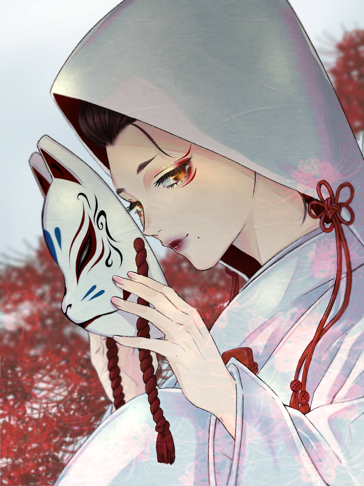 狐の嫁入りイラスト