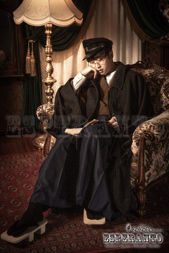 京都 着物撮影 大正浪漫 書生服